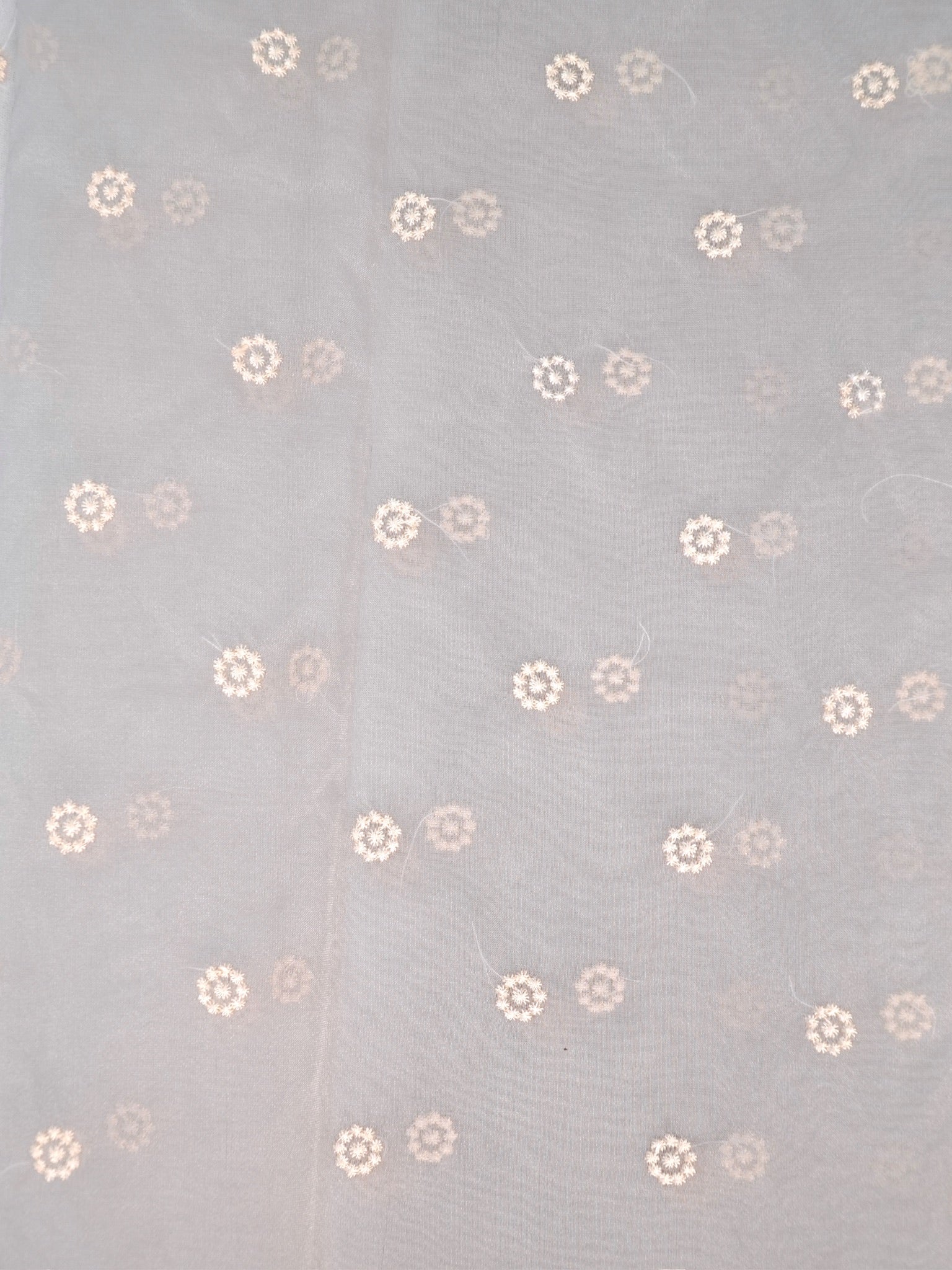SOFT ORGANZA SILK EMBROIDERED SAREE – GREY