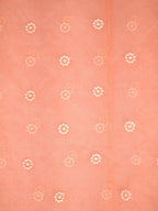 SOFT ORGANZA SILK EMBROIDERED SAREE – PEACH CORAL
