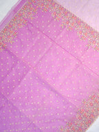SOFT ORGANZA SILK EMBROIDERED SAREE – MAUVE PINK