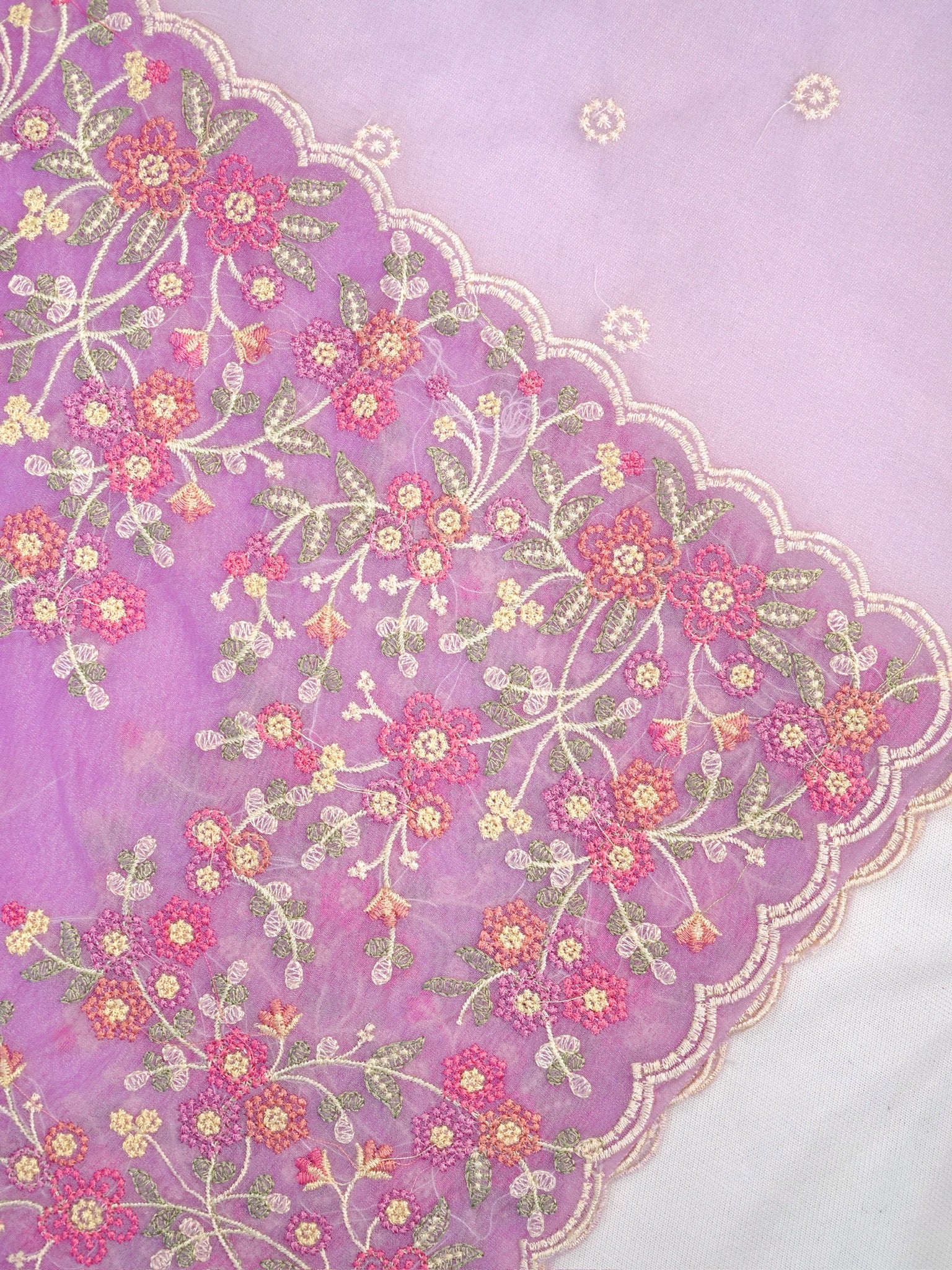 SOFT ORGANZA SILK EMBROIDERED SAREE – MAUVE PINK