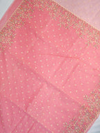 SOFT ORGANZA SILK EMBROIDERED SAREE – BLUSH PINK