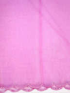 Soft Organza Silk Handbrush Floral Embroidered Saree – Lvender & Multicolor