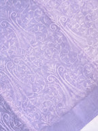 Soft Tissue Silk Embroidered Saree - Elegant Lavender
