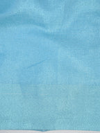 Soft Tissue Silk Embroidered Saree – Sky Blue