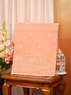 Soft Kota Silk Embroidered Saree – Peach
