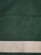 Deep Forest Green Pure Katan Silk Handwoven Banarasi Saree with Varanasi Ghat Motif Border