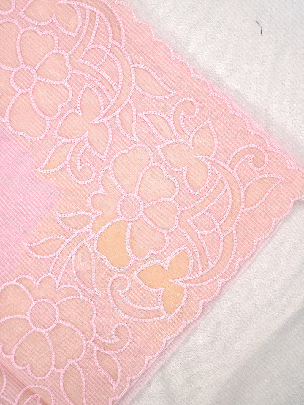 Soft Kota Silk Embroidered Saree – Pink