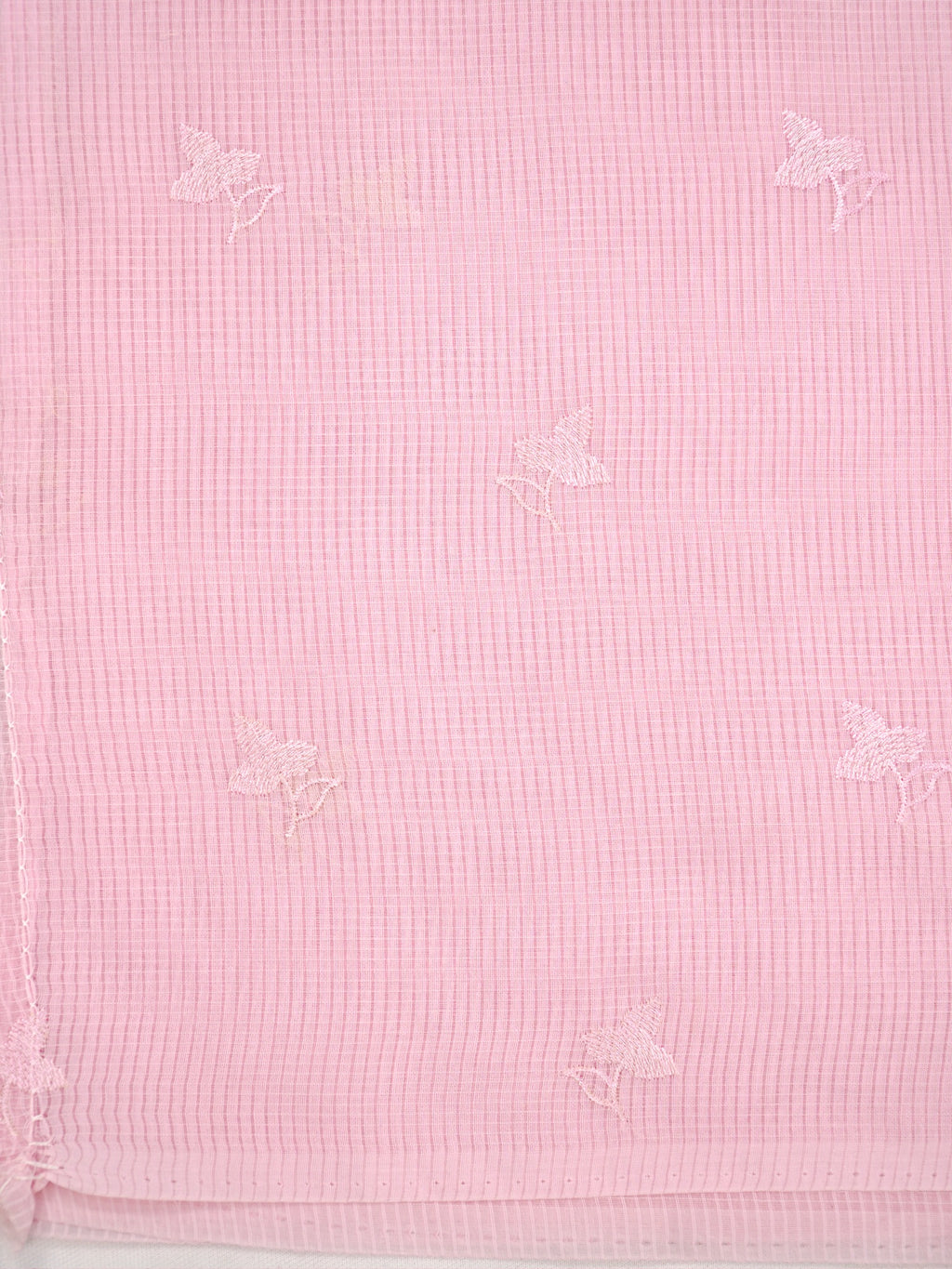 Soft Kota Silk Embroidered Saree – Pink
