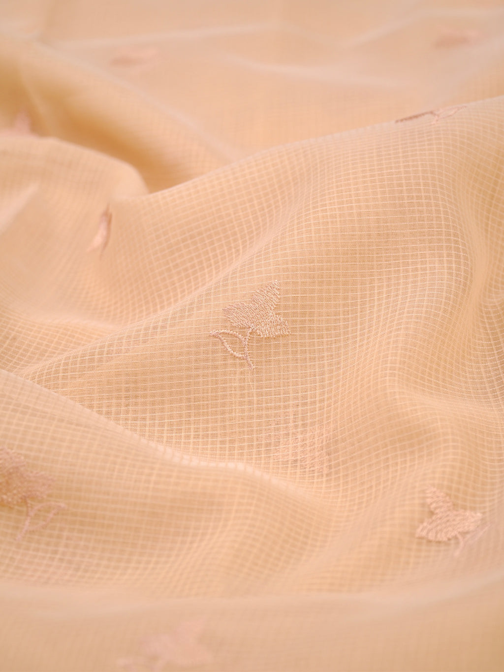 Soft Kota Silk Embroidered Saree – Beige
