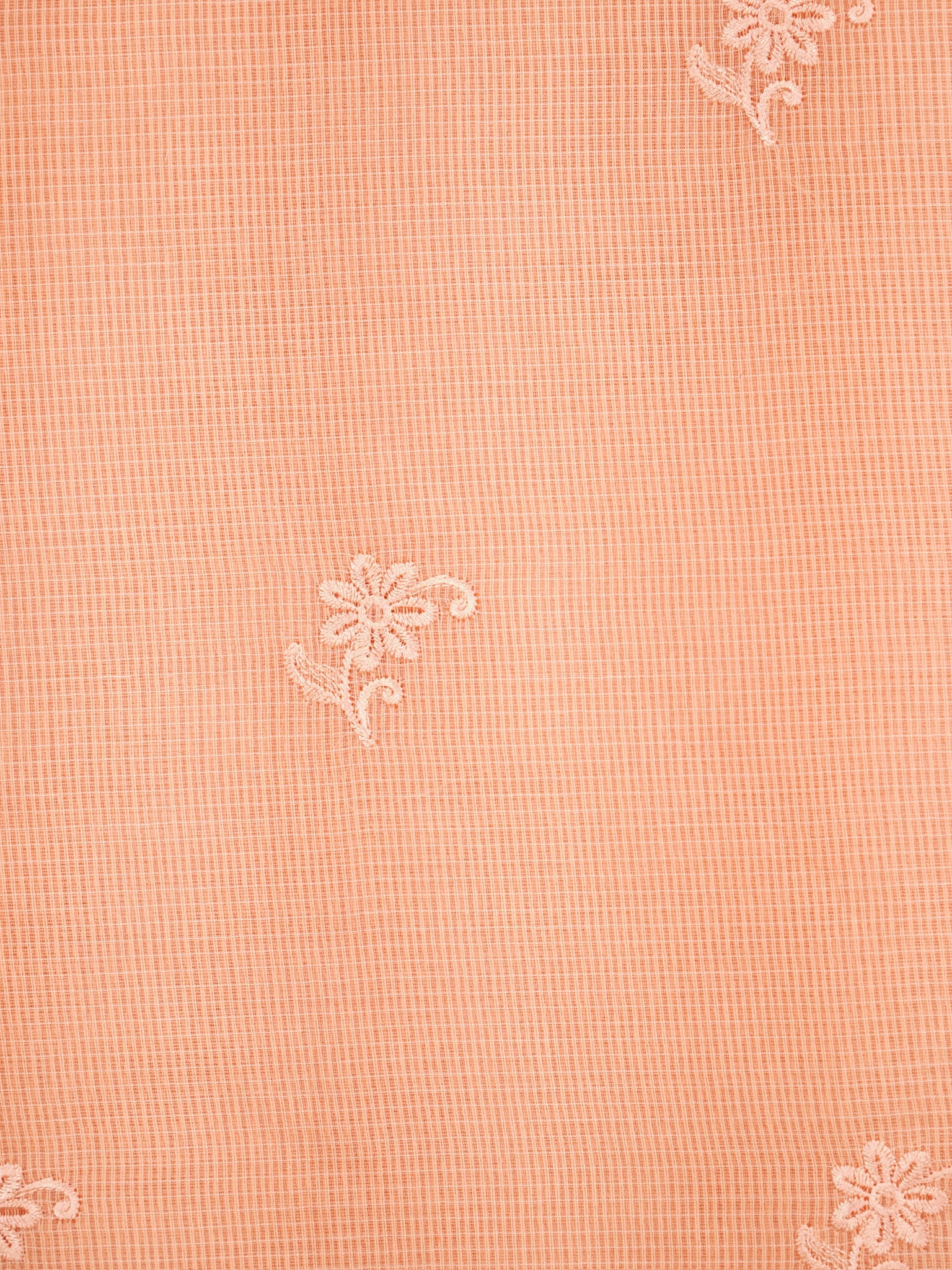 Soft Kota Silk Embroidered Saree – Peach