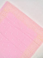 Soft Kota Silk Embroidered Saree – Baby Pink