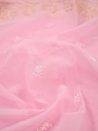 Soft Kota Silk Embroidered Saree – Baby Pink
