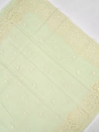 Pista Green Kota Silk Embroidery Saree