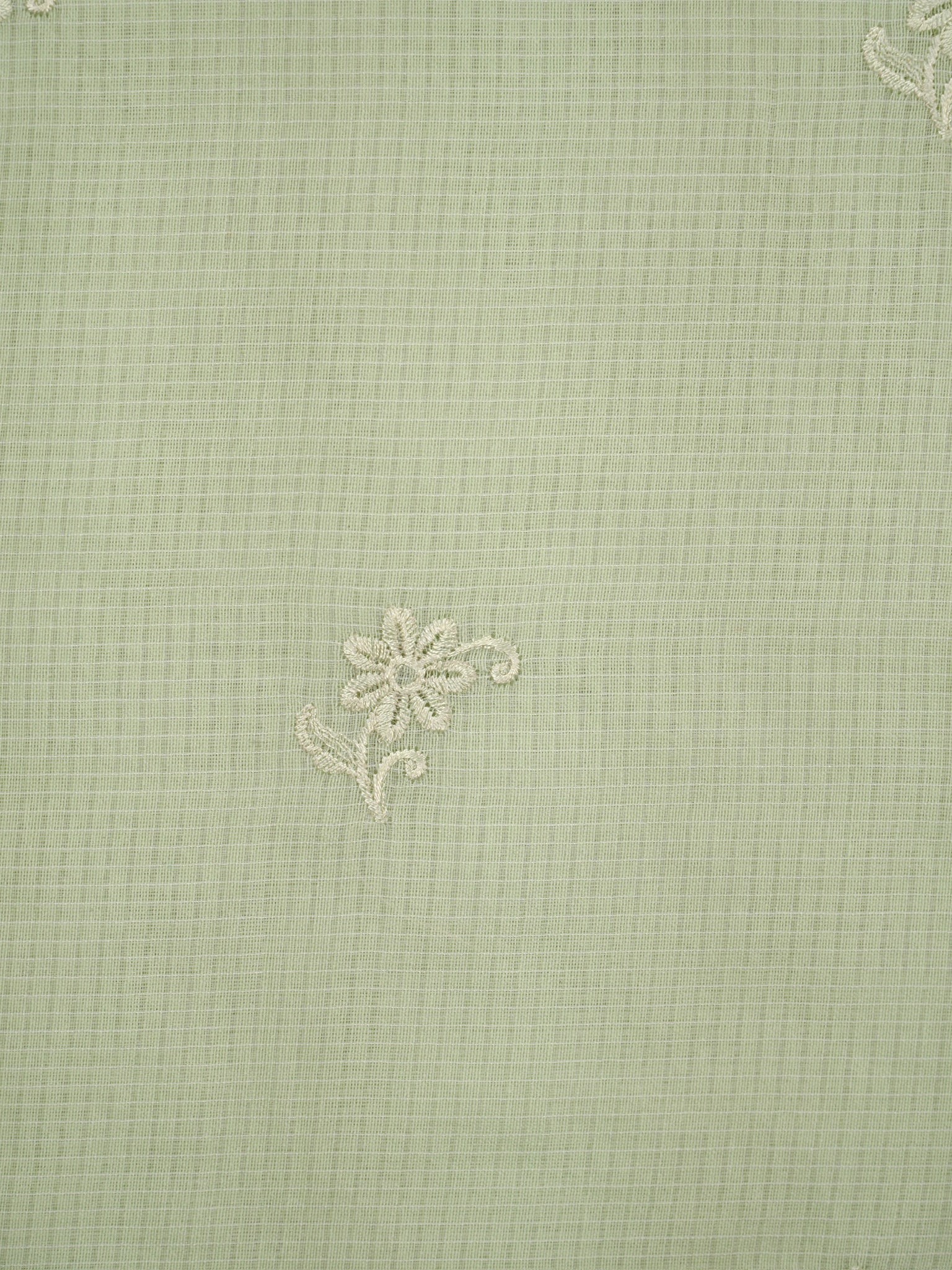 Pista Green Kota Silk Embroidery Saree