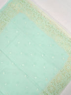 Soft Kota Silk Embroidered Saree – Mint Green