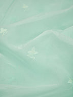 Soft Kota Silk Embroidered Saree – Mint Green