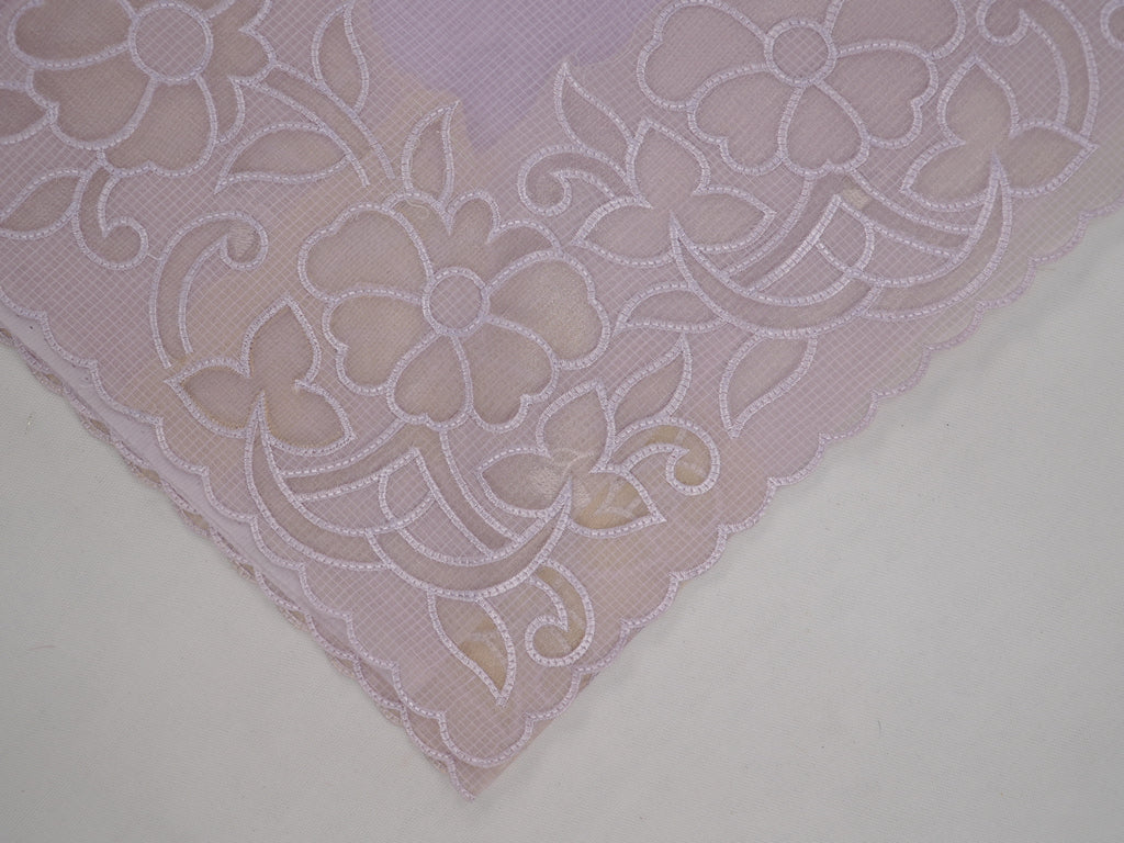Soft Kota Silk Embroidered Saree – Pastel Lavender