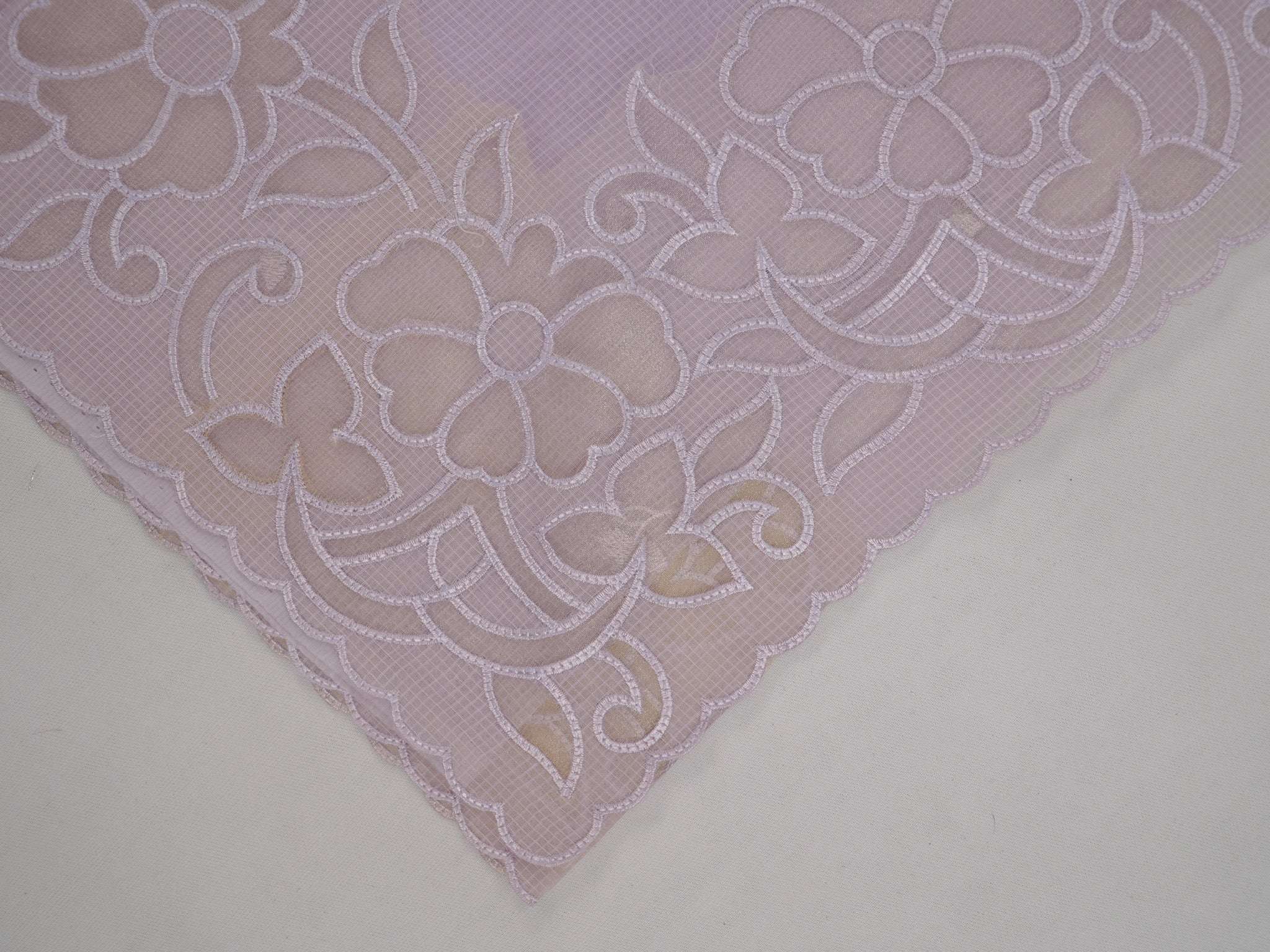 Soft Kota Silk Embroidered Saree – Pastel Lavender