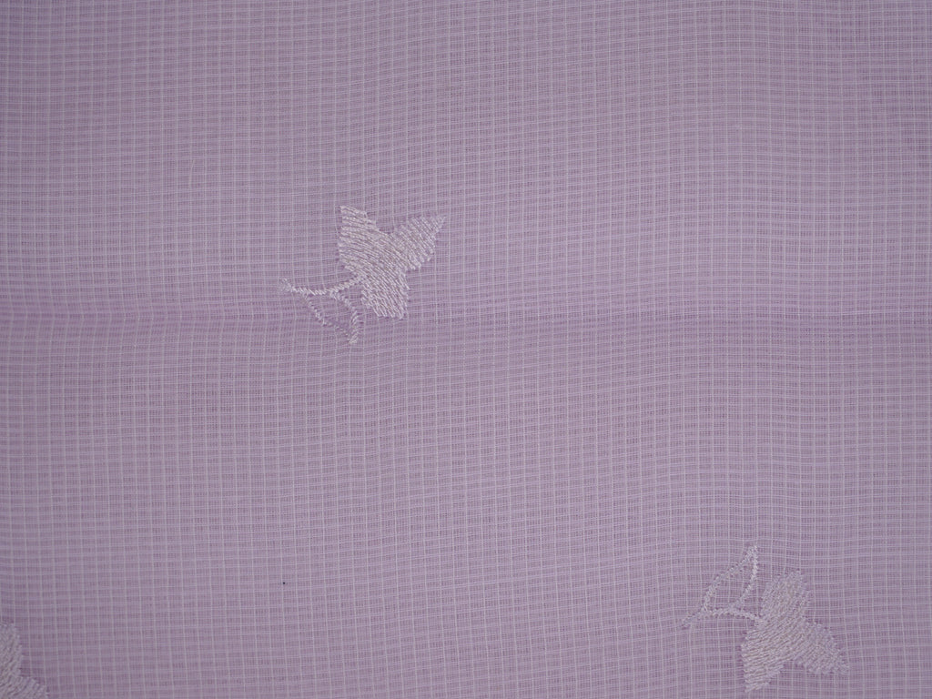 Soft Kota Silk Embroidered Saree – Pastel Lavender