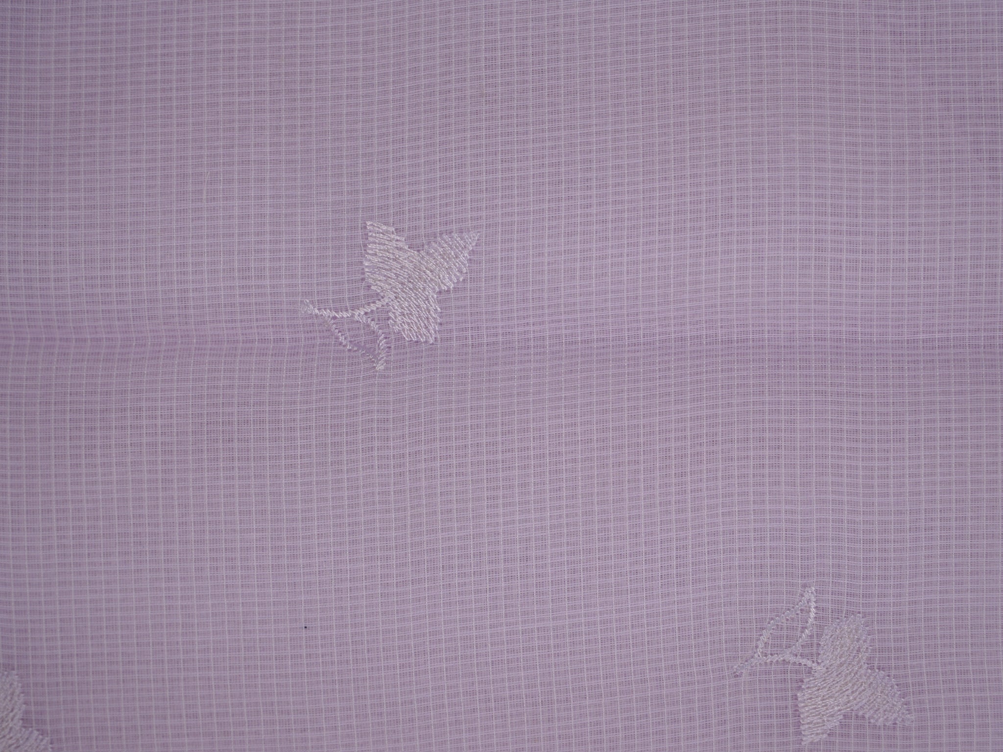 Soft Kota Silk Embroidered Saree – Pastel Lavender