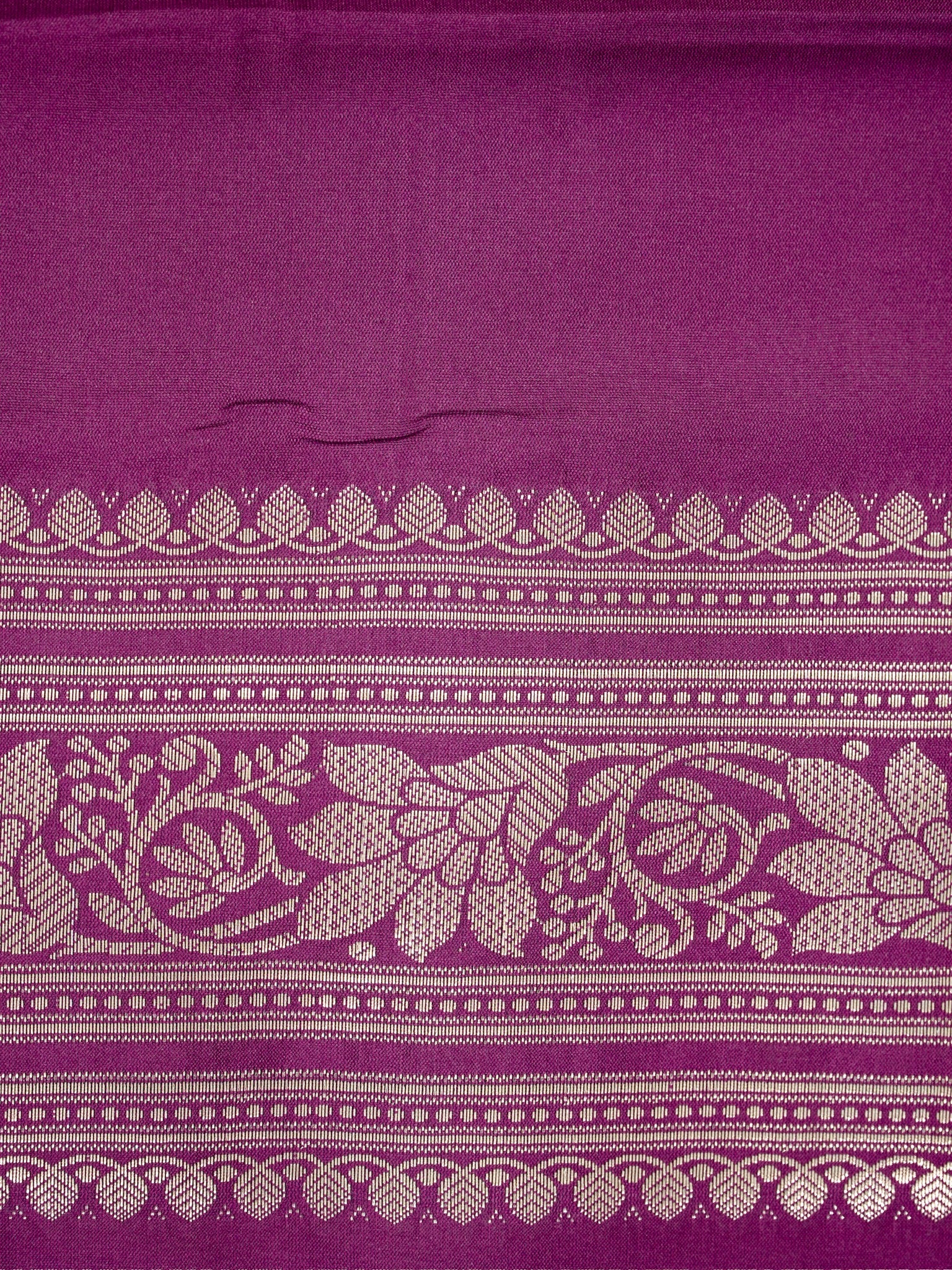 Magenta Purple Banarasi Semi Soft Katan Silk Saree with Silver Zari