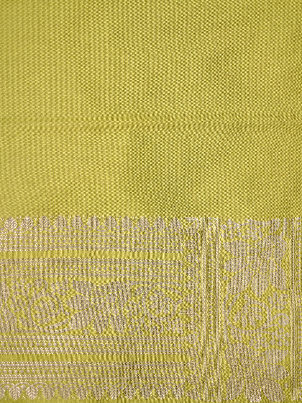 Pistachio Green Banarasi Semi Soft Katan Silk Saree with Silver Zari