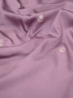Mauve Lavender Banarasi Semi Soft Katan Silk Saree with Silver Zari