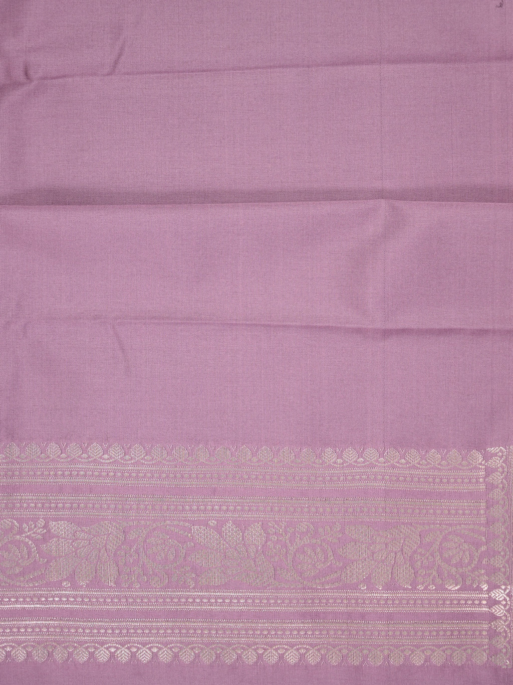 Mauve Lavender Banarasi Semi Soft Katan Silk Saree with Silver Zari