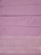 Mauve Lavender Banarasi Semi Soft Katan Silk Saree with Silver Zari