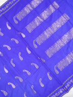 Royal Blue Semi Soft Silk Saree with Silver Zari Weave