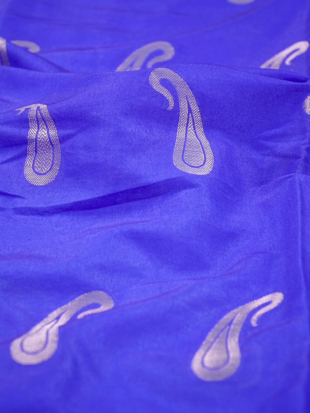 Royal Blue Semi Soft Silk Saree with Silver Zari Weave