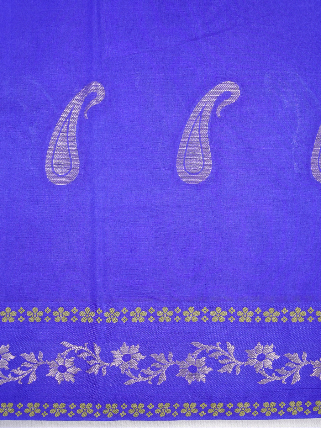Royal Blue Semi Soft Silk Saree with Silver Zari Weave