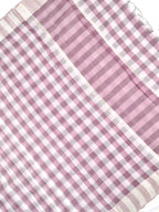 Dusty Pink & White Checked Banarasi Semi Soft Cotton Silk Saree