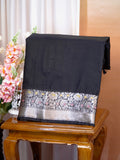 Black Banarasi Soft Silk Saree with Meenakari Zari Weaving