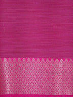 Muted Beige Taupe & Magenta Pink Banarasi Soft Kota Silk Saree with Zari Motifs
