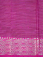 Olive Green & Rani Pink Banarasi Soft Kota Silk Saree with Silver Zari Motifs