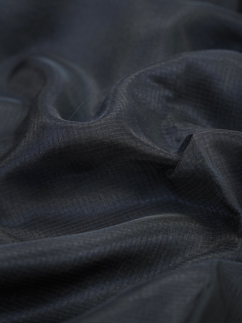 Charcoal Black Banarasi Soft Kota Silk Saree with Floral Jamdani Pallu