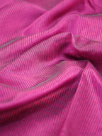Magenta Pink Banarasi Soft Kota Silk Saree with Floral Jamdani Pallu
