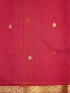 Black &  Red Banarasi Soft Cotton Silk Saree with Zari Buttis