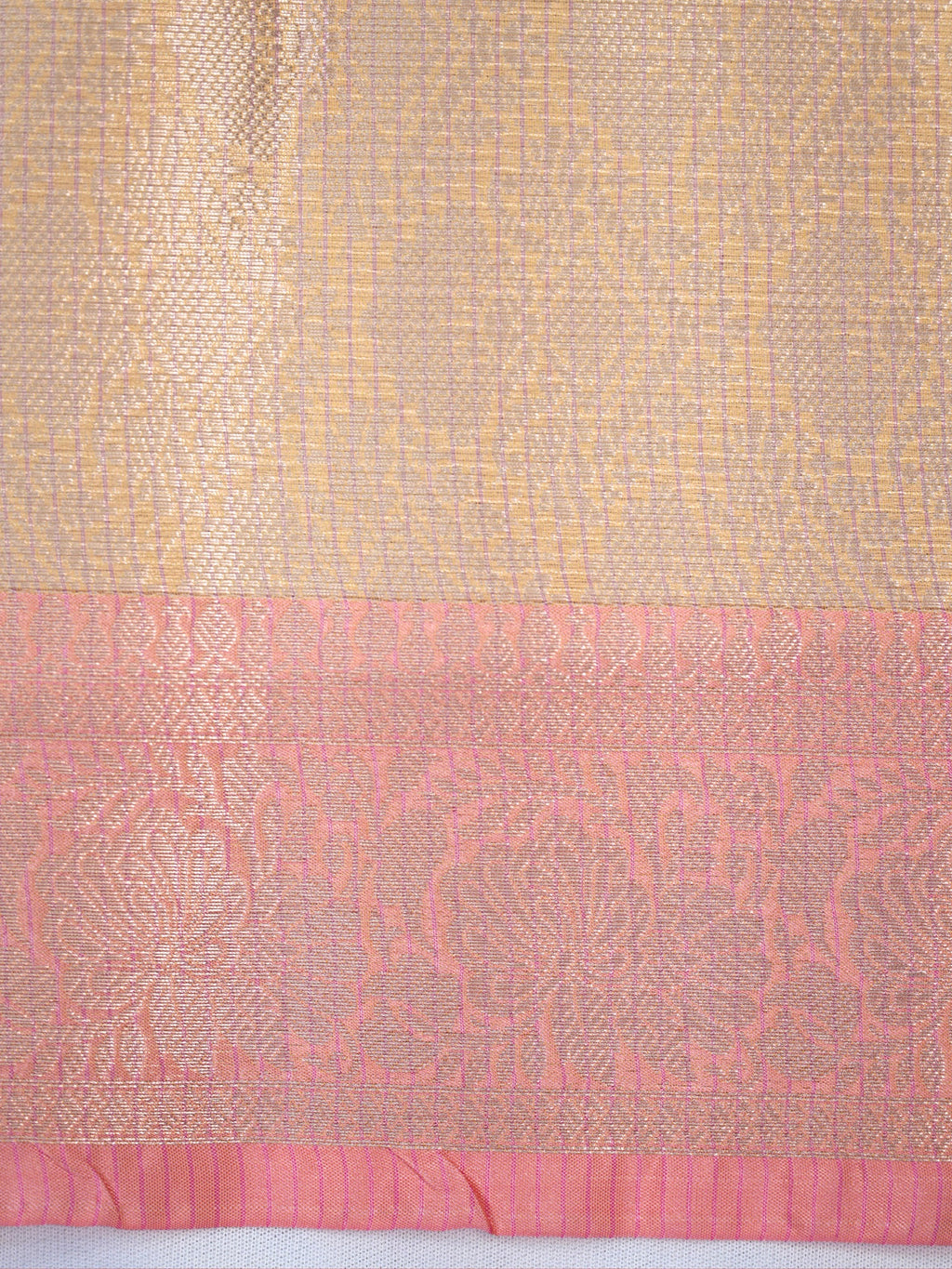Multicolor Pastels Banarasi Soft Organza Silk Saree with Village Landscape Zari Weave