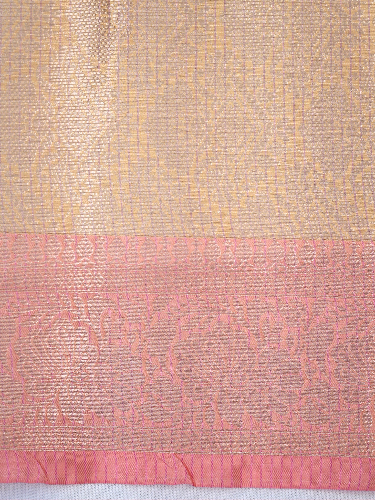 Multicolor Pastels Banarasi Soft Organza Silk Saree with Village Landscape Zari Weave