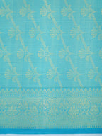 Sky Blue Banarasi Soft Kota Silk Saree with Meenakari Zari Motifs