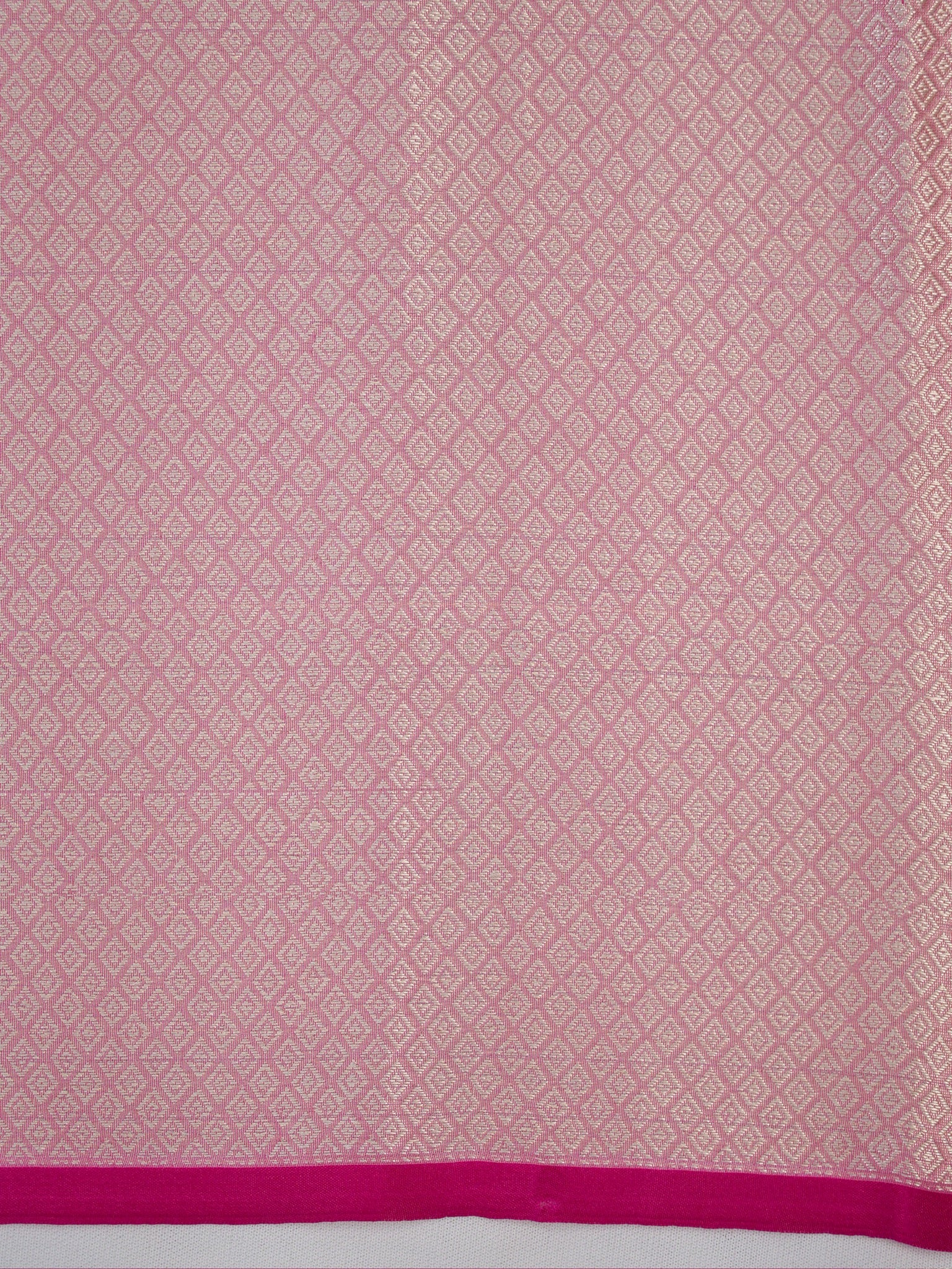 Charcoal Grey & Baby Pink Woven Jaal Banarasi Soft Silk Saree