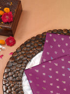 Magenta Banarasi Semi Katan Soft Silk Saree with Meenakari Zari Work