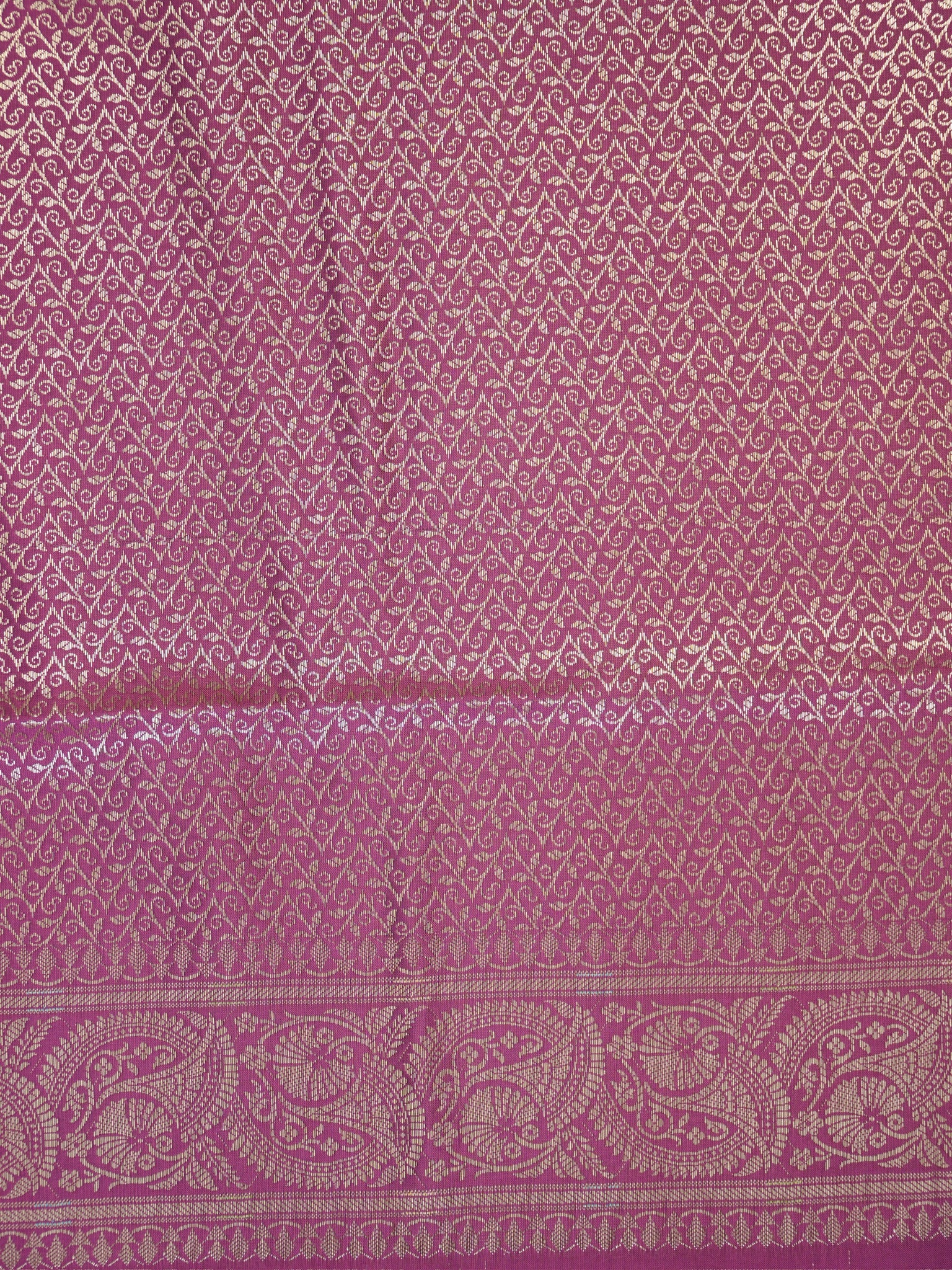 Magenta Banarasi Semi Katan Soft Silk Saree with Meenakari Zari Work