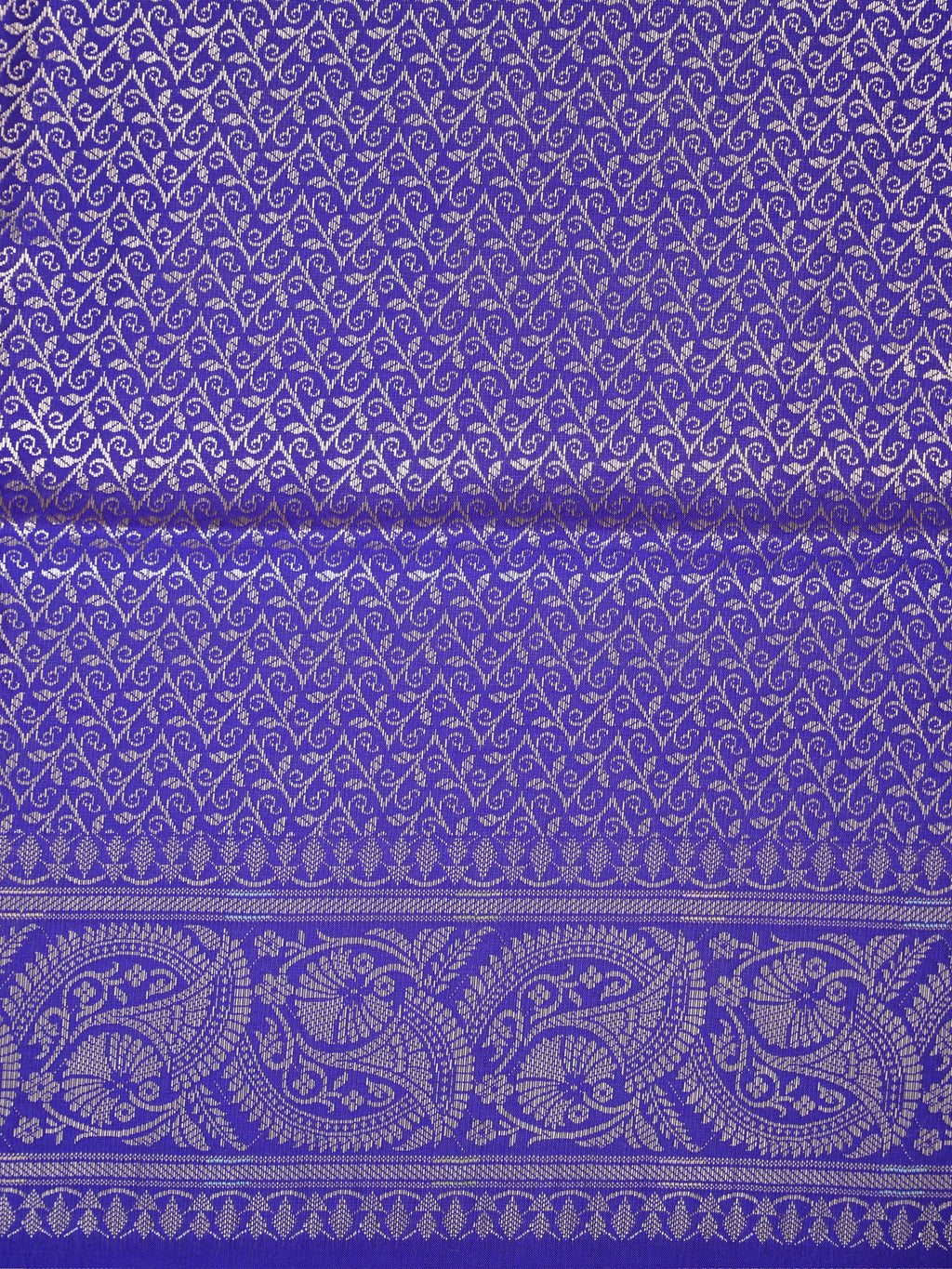 Royal Blue Banarasi Semi Katan Soft Silk Saree with Meenakari Zari Work