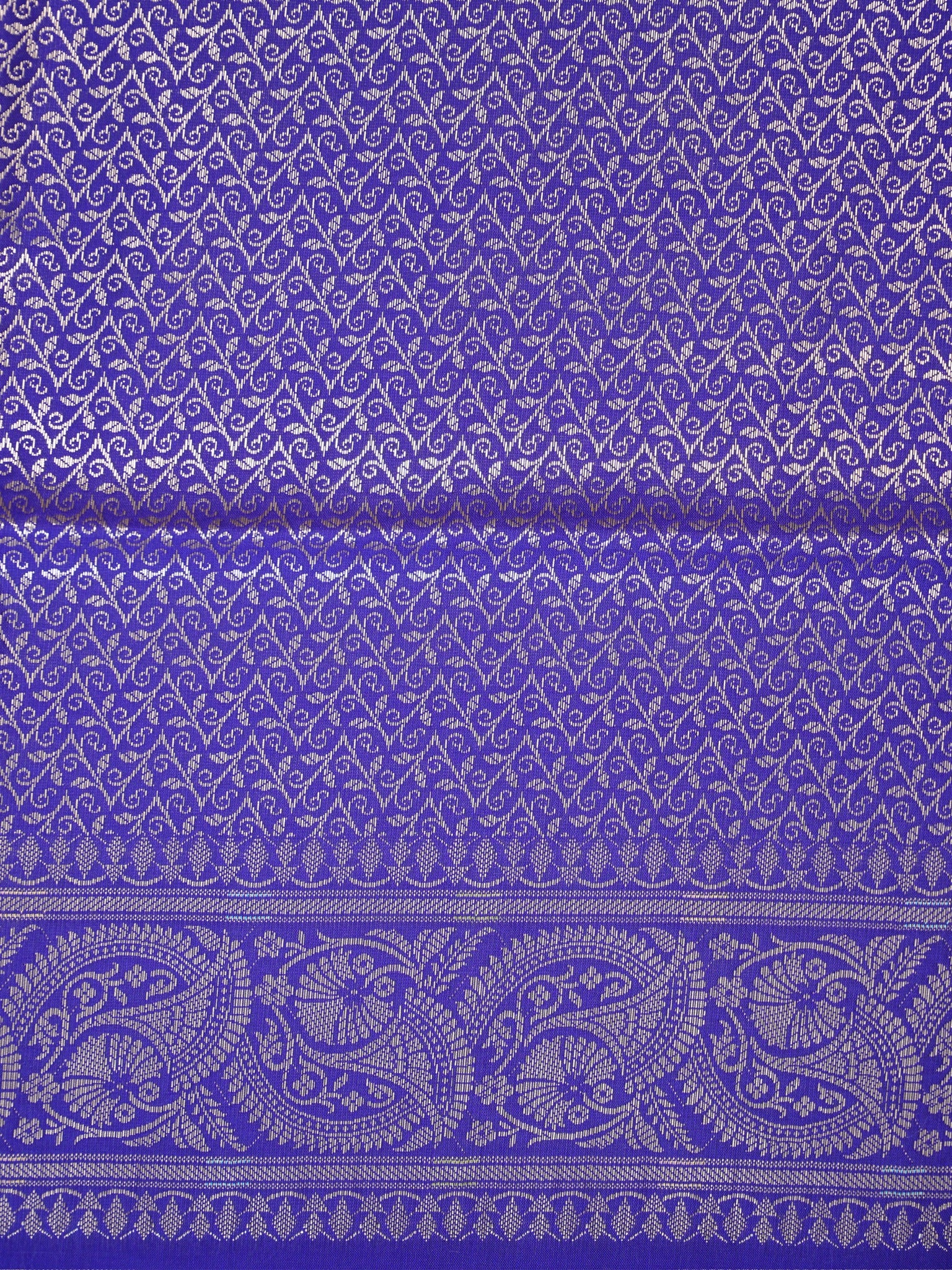 Royal Blue Banarasi Semi Katan Soft Silk Saree with Meenakari Zari Work