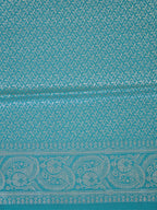 Teal Blue Banarasi Semi Katan Soft Silk Saree
