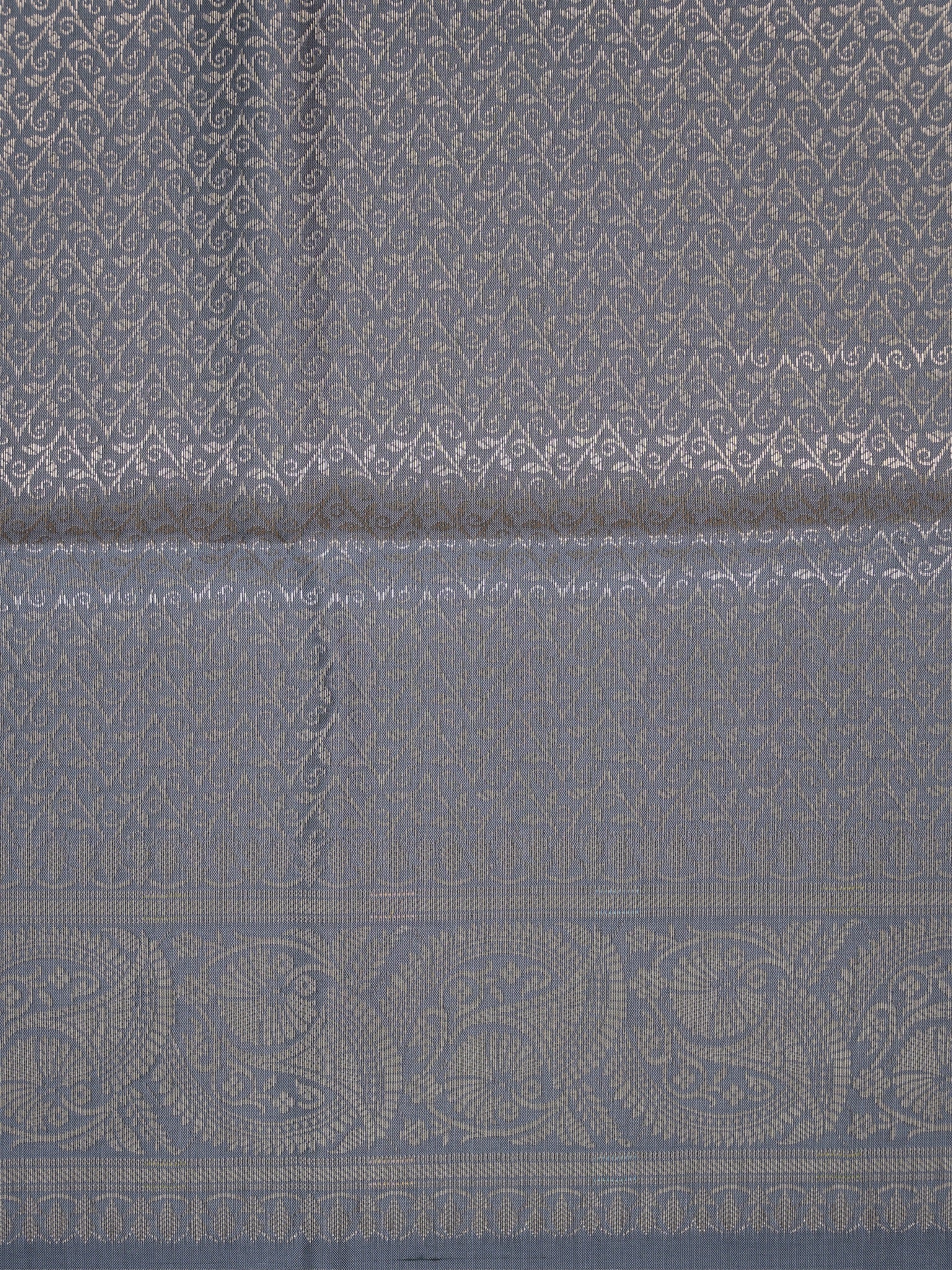 Grey Banarasi Semi Katan Soft Silk Saree with Meenakari Zari Work