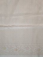 Pastel Pistachio Green Banarasi Semi Katan Silk Saree with Meenakari Floral Work